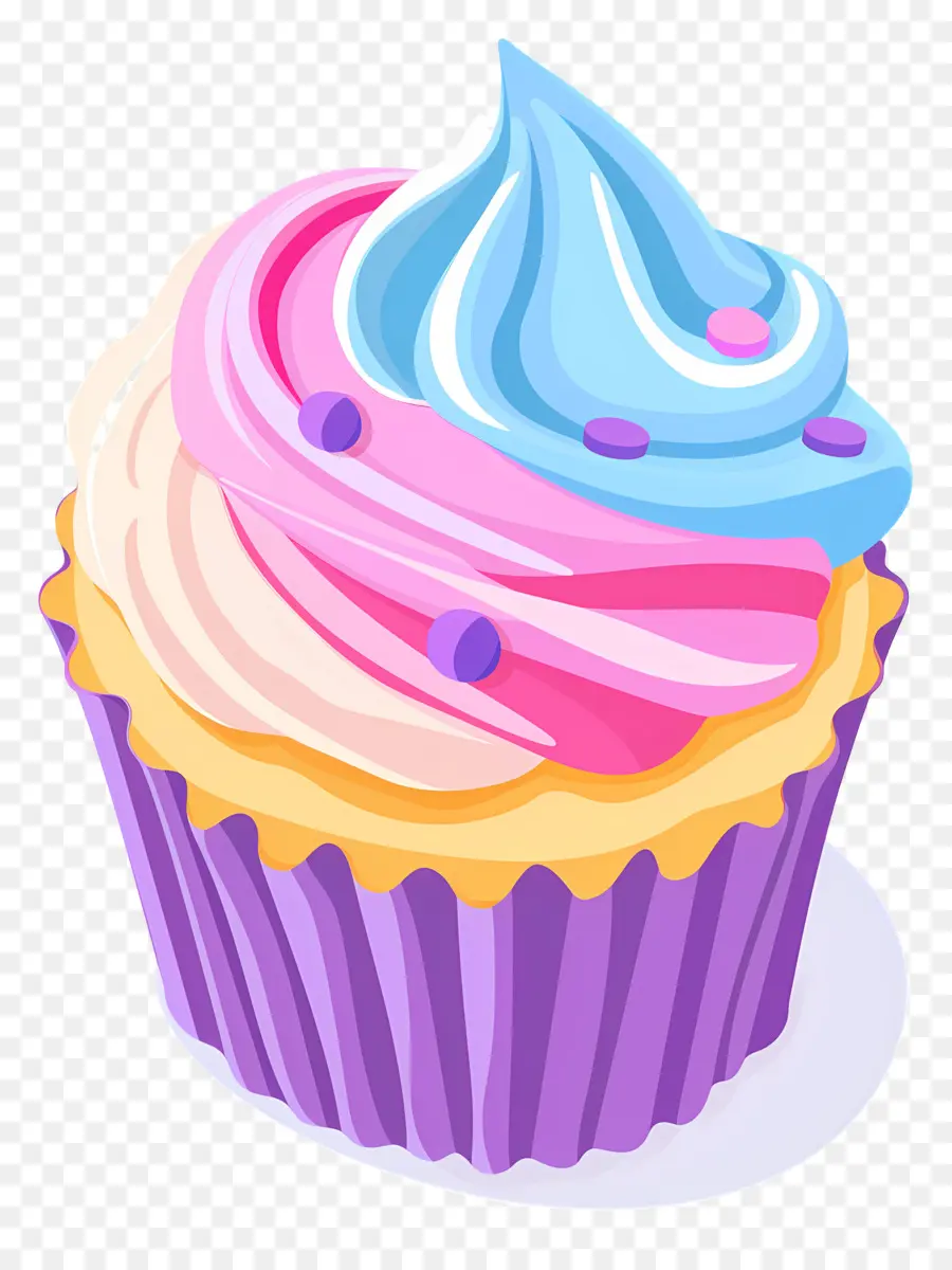 Cupcake Animado，Bolinho Colorido PNG