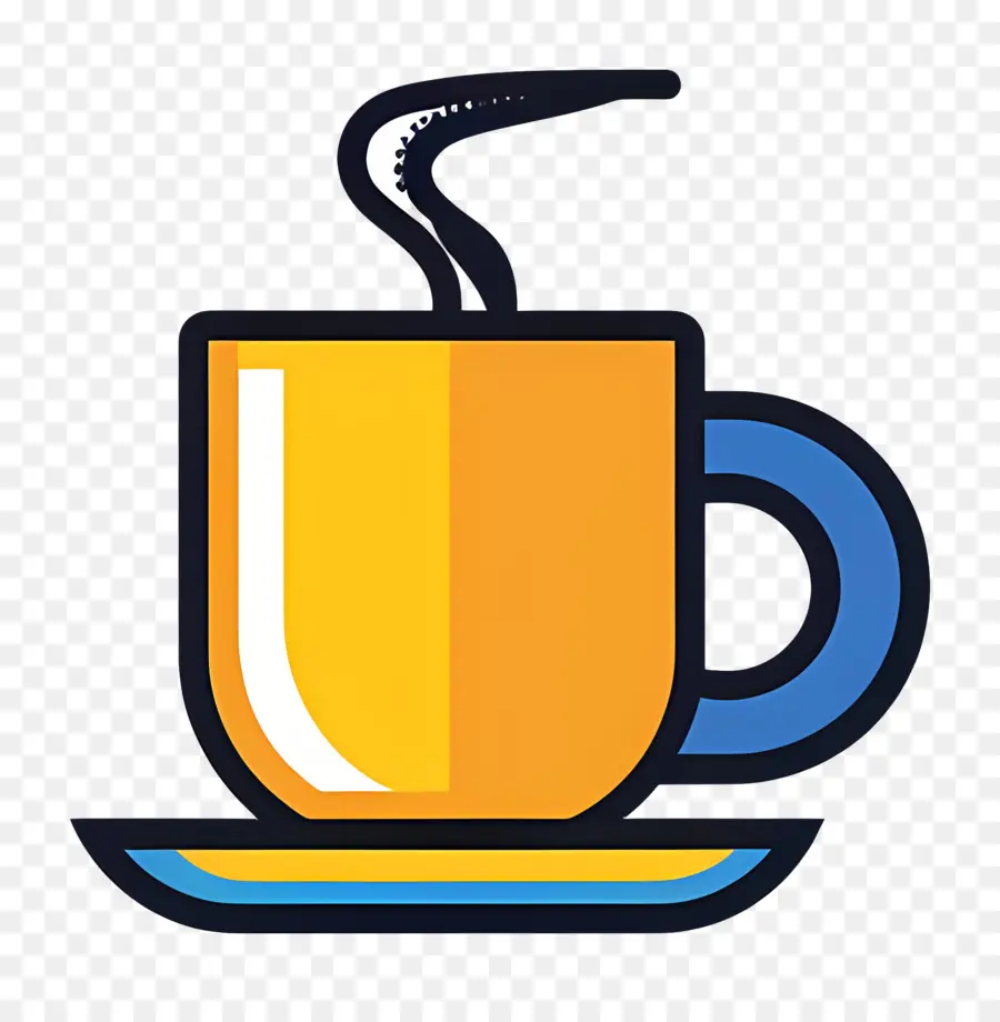 Logotipo Do Café，Xícara De Café Amarela PNG