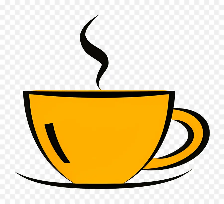 Logotipo Do Café，Copo Amarelo PNG