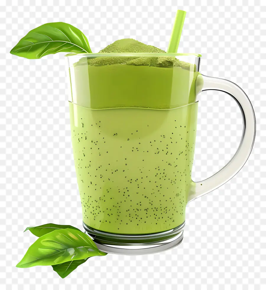 Chá Verde Matcha，Smoothie Verde PNG