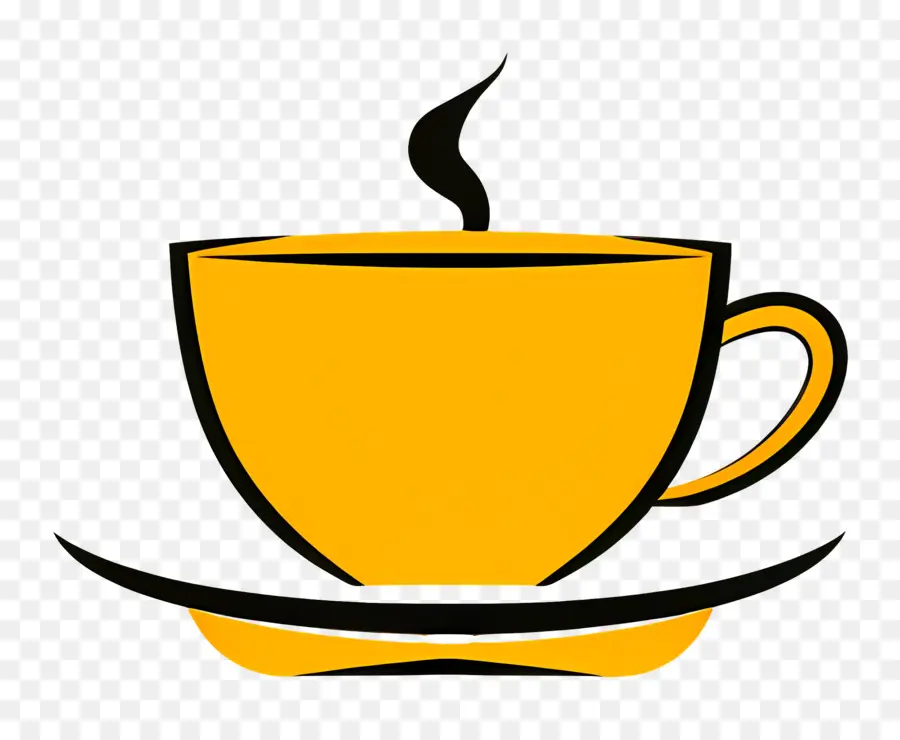 Logotipo Do Café，Copo Amarelo PNG