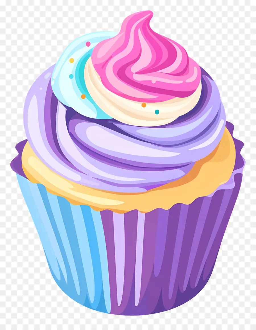 Cupcake Animado，Bolinho Colorido PNG