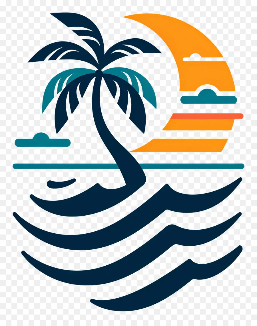 Logotipo Da Praia，Cena De Praia PNG