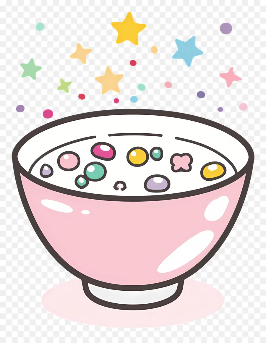 Tigela De Cereal Kawaii，Tigela Com Granulado PNG