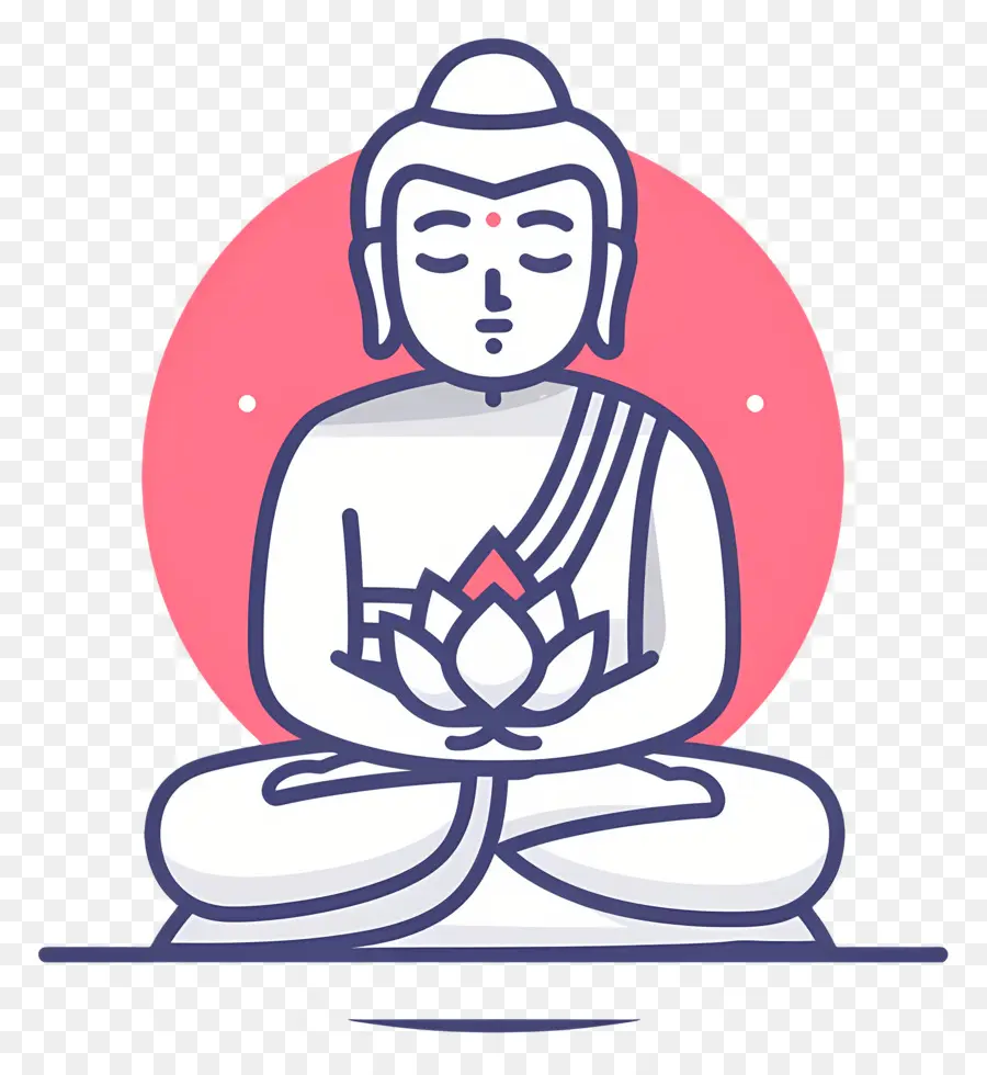 Feliz Dia，Meditando Buda PNG