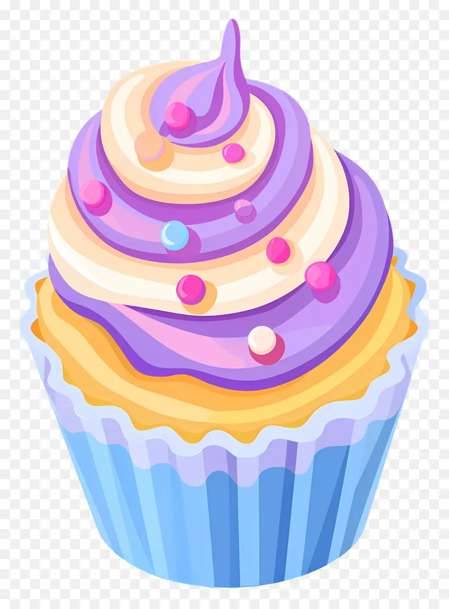 Cupcake Animado，Bolinho Colorido PNG