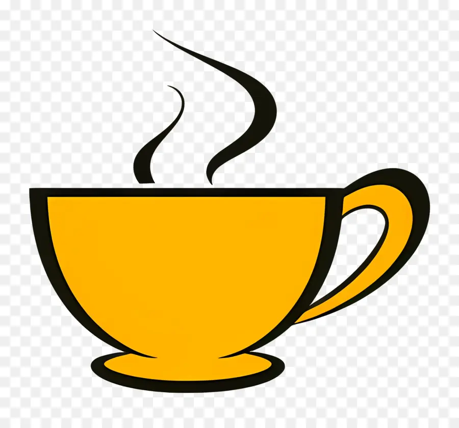 Logotipo Do Café，Copo Amarelo PNG