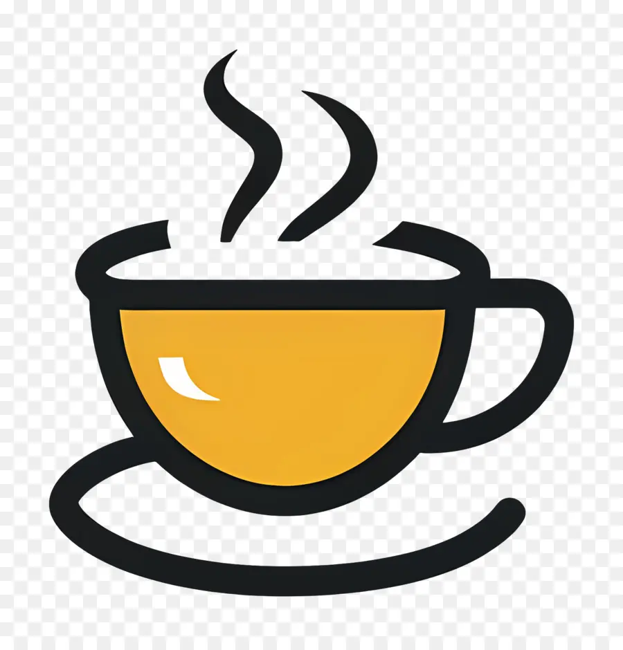 Logotipo Do Café，Copo Amarelo PNG