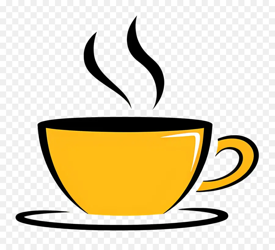 Logotipo Do Café，Copo Amarelo PNG