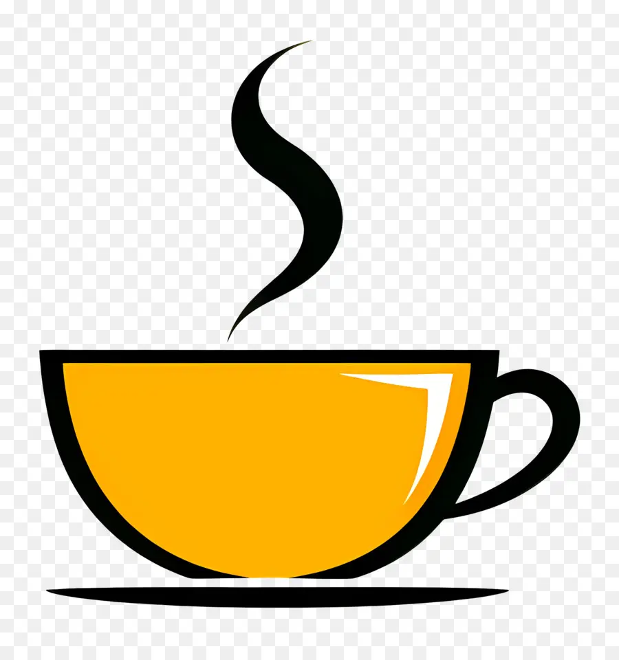 Logotipo Do Café，Copo Amarelo PNG