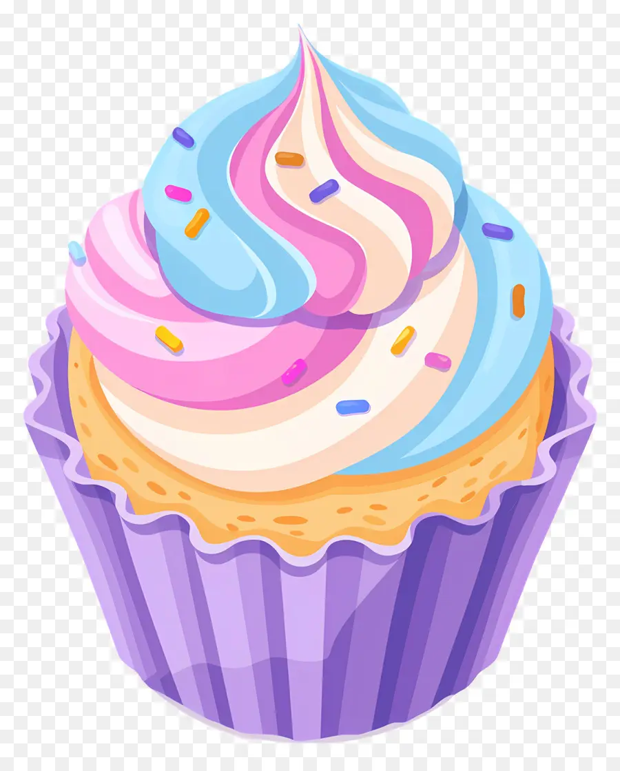 Cupcake Animado，Bolinho Colorido PNG