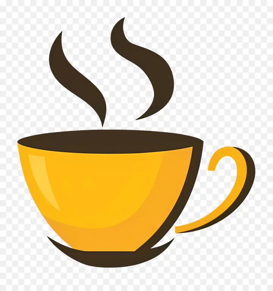 Logotipo Do Café，Copo Amarelo PNG