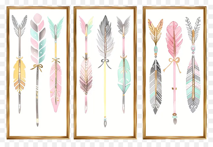 Flecha Boho，Setas Decorativas PNG