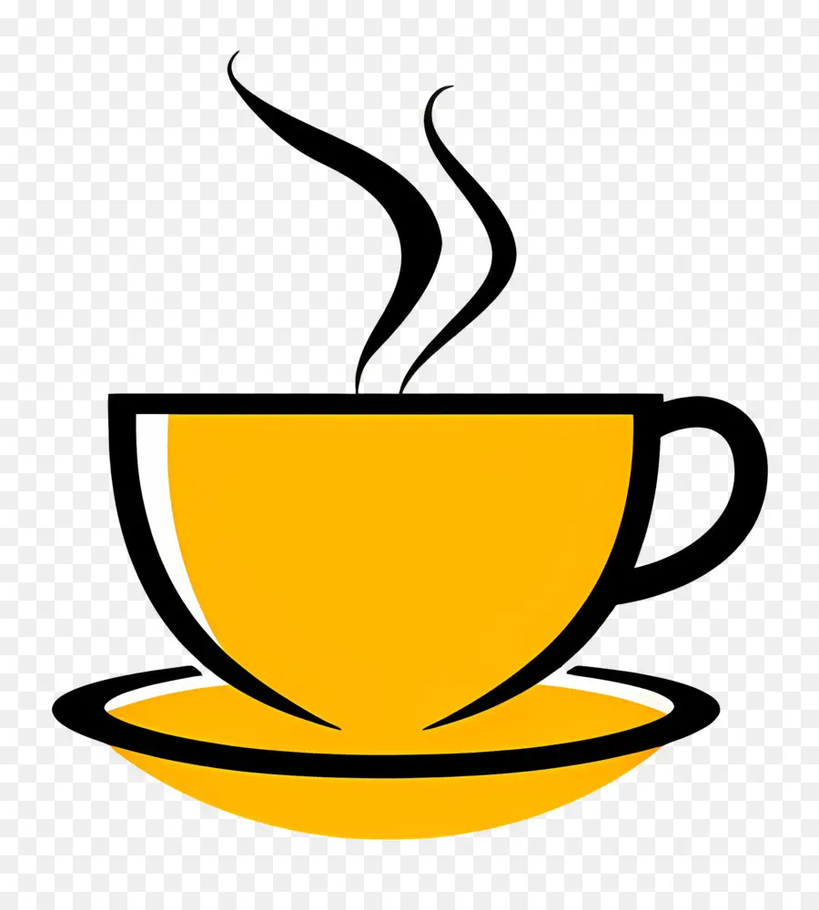 Logotipo Do Café，Copo Amarelo PNG