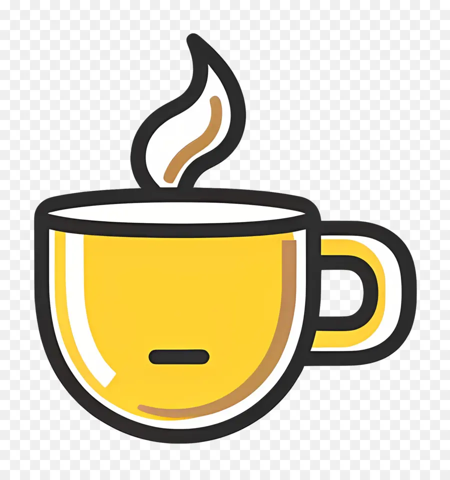 Logotipo Do Café，Copo Amarelo PNG