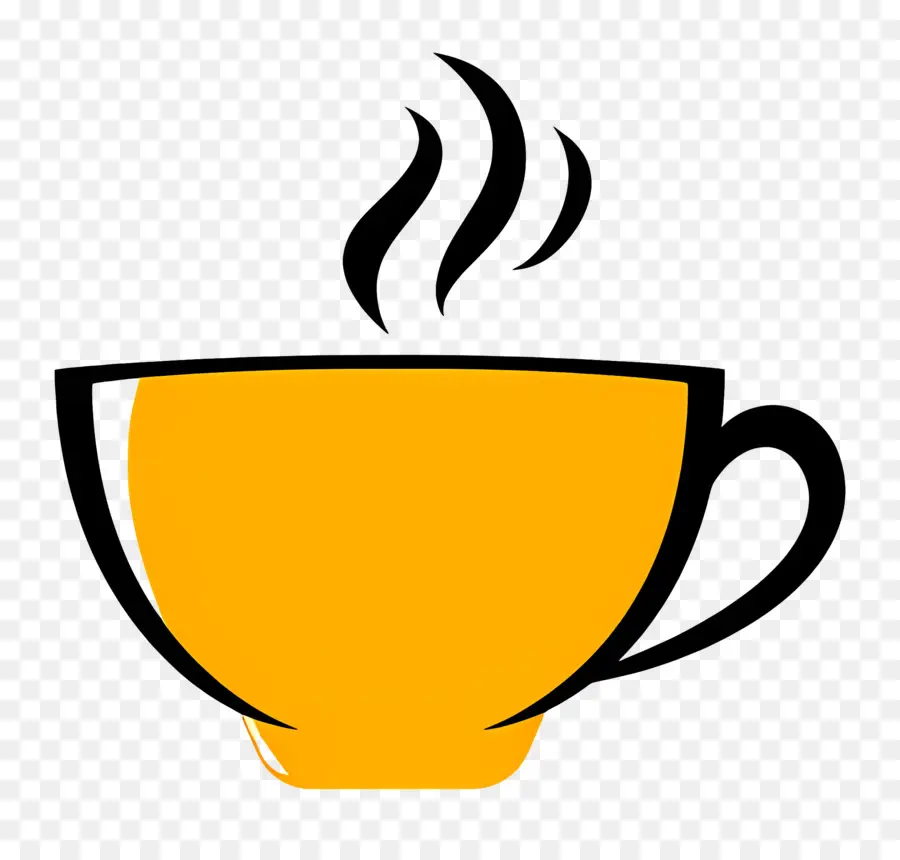 Logotipo Do Café，Copo Amarelo PNG