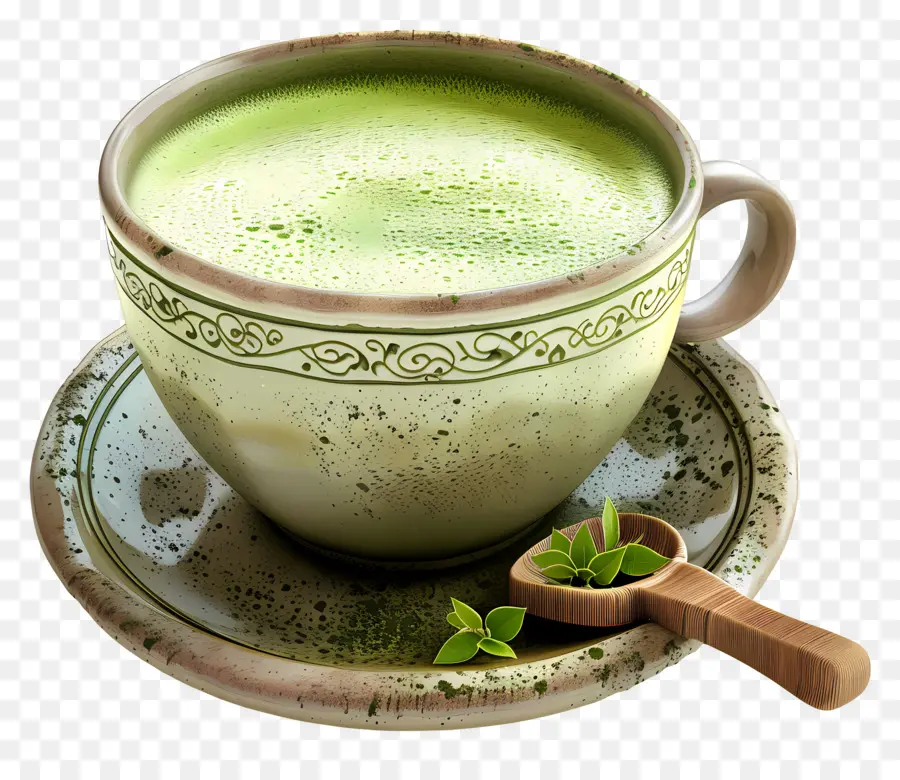 Chá Verde Matcha，Xícara De Chá Verde PNG