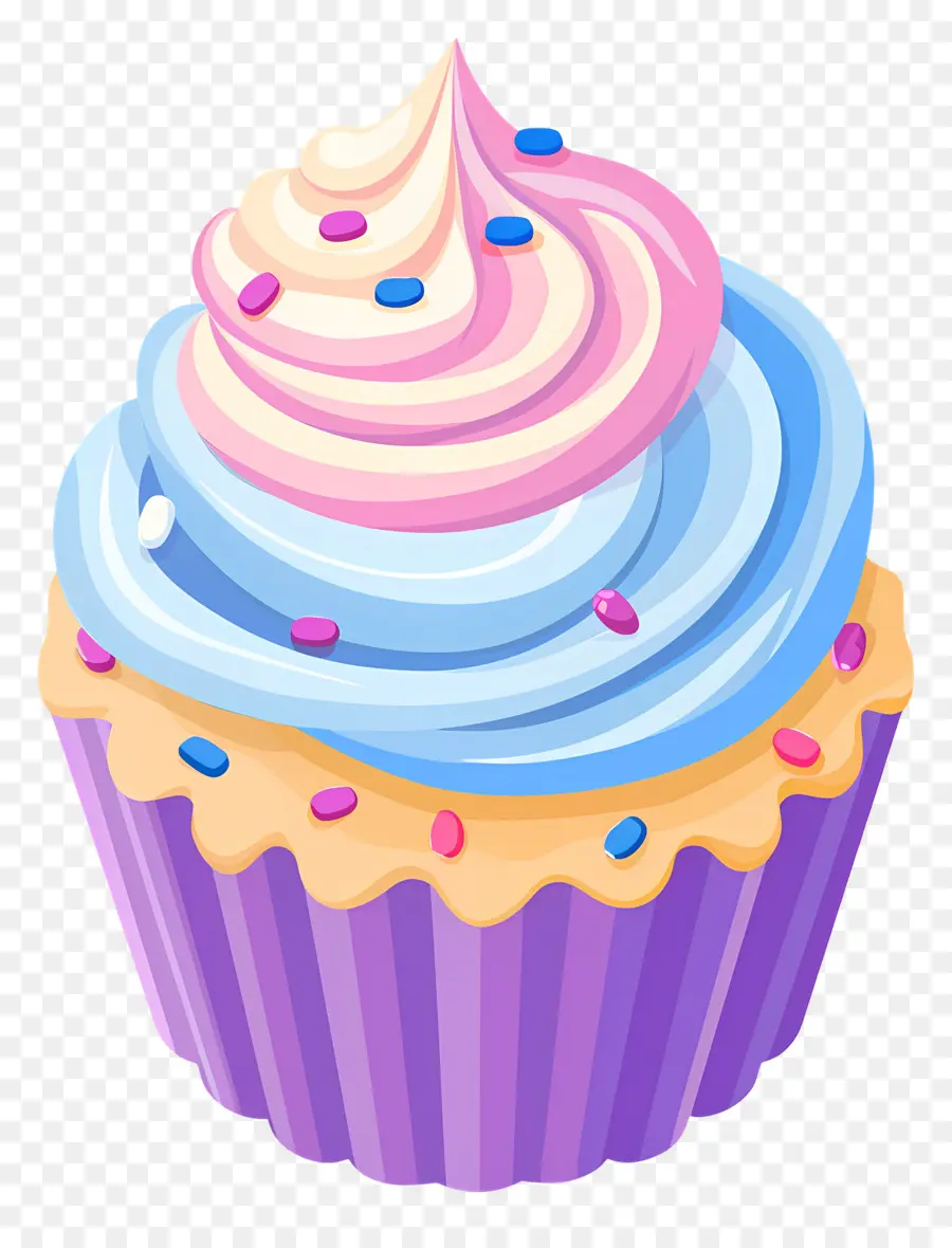 Cupcake Animado，Bolinho Colorido PNG