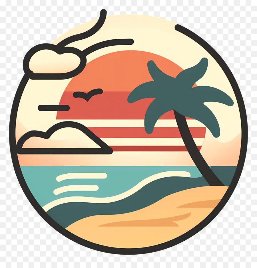 Logotipo Da Praia，Cena De Praia PNG