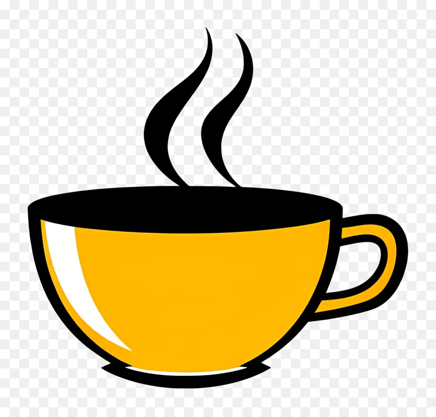 Logotipo Do Café，Copo Amarelo PNG