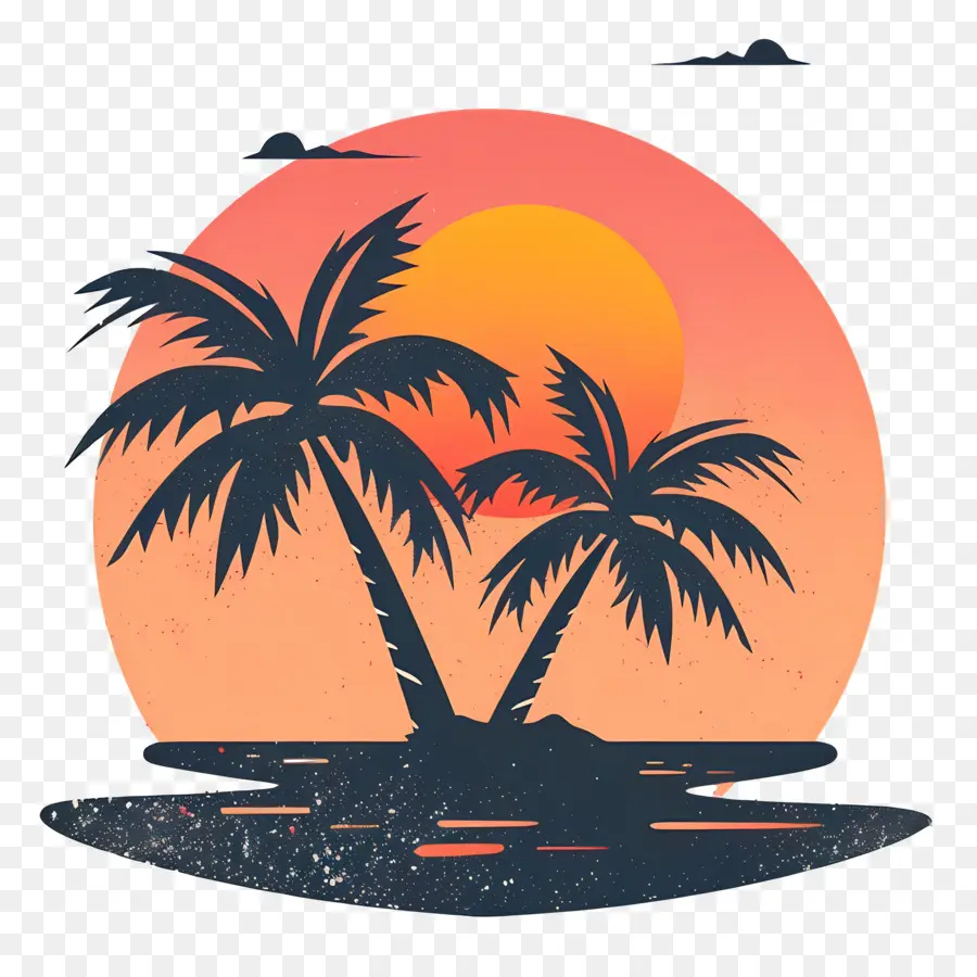 Logotipo Da Praia，Pôr Do Sol Na Praia PNG