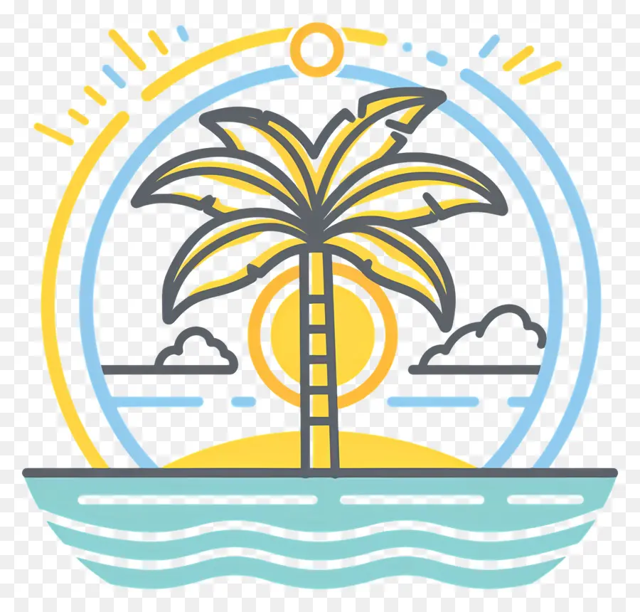 Logotipo Da Praia，Palmeira PNG