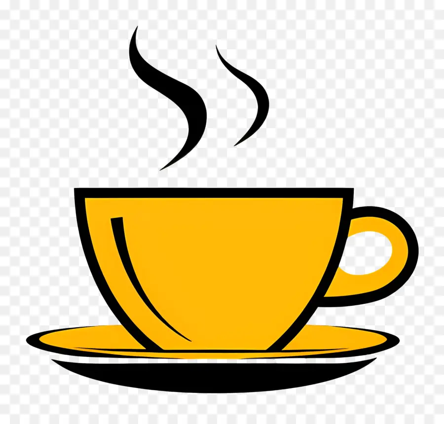 Logotipo Do Café，Copo Amarelo PNG