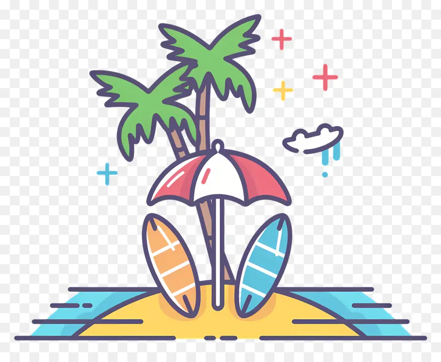 Logotipo Da Praia，Praia Com Pranchas De Surf PNG