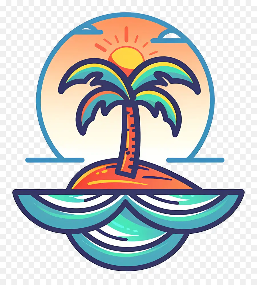 Logotipo Da Praia，Palmeira PNG