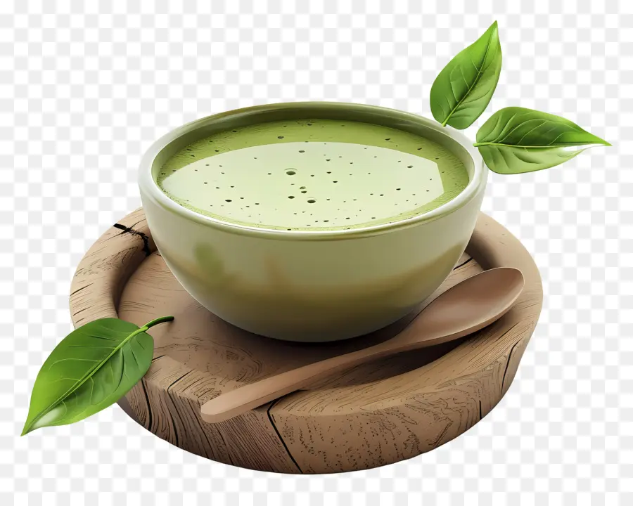 Chá Verde Matcha，Tigela De Chá Verde PNG