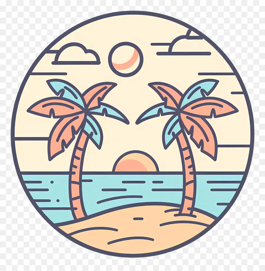 Logotipo Da Praia，Cena De Praia PNG