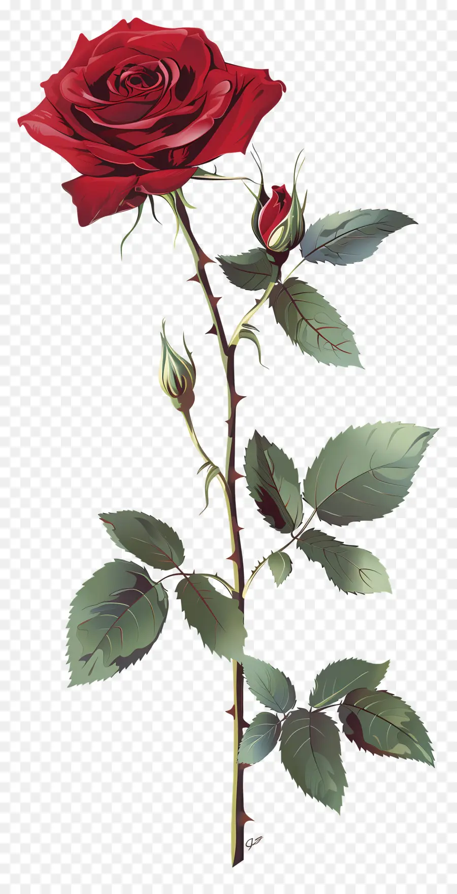 Rosa Solteira，Rosa Vermelha PNG