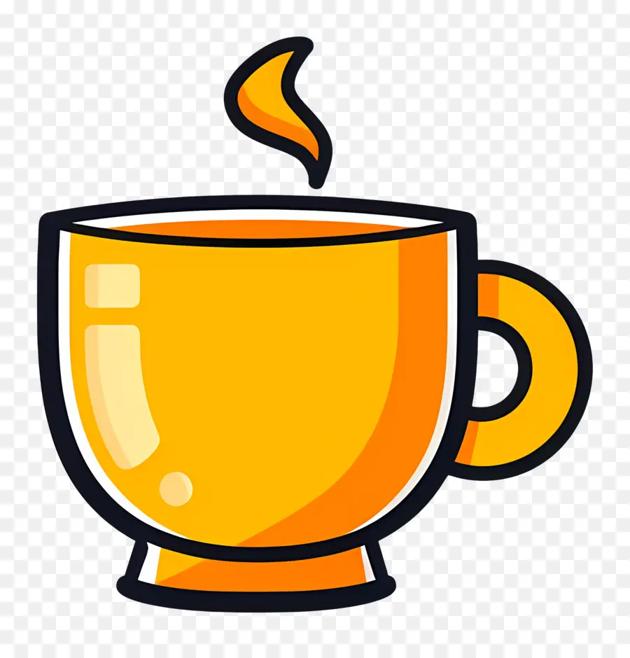 Logotipo Do Café，Copo Amarelo PNG