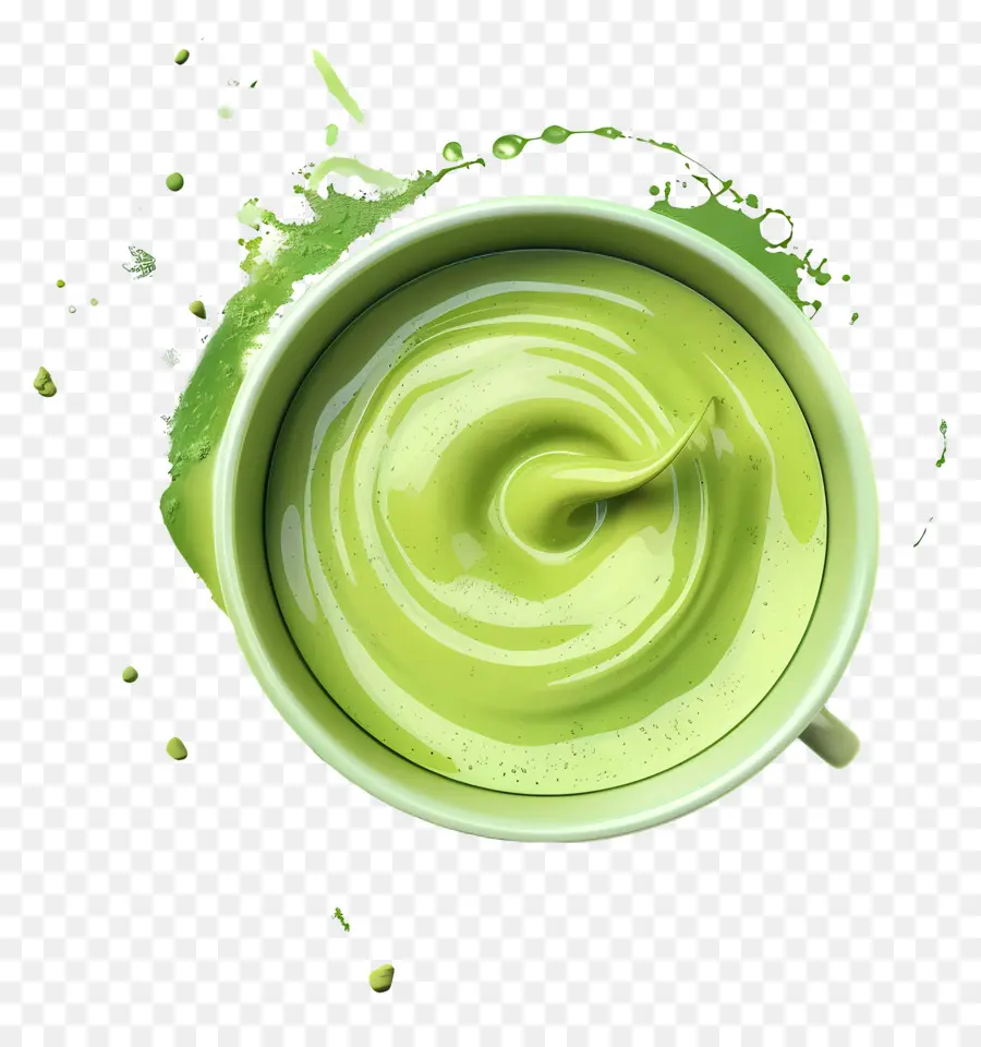 Chá Verde Matcha，Batido Verde PNG