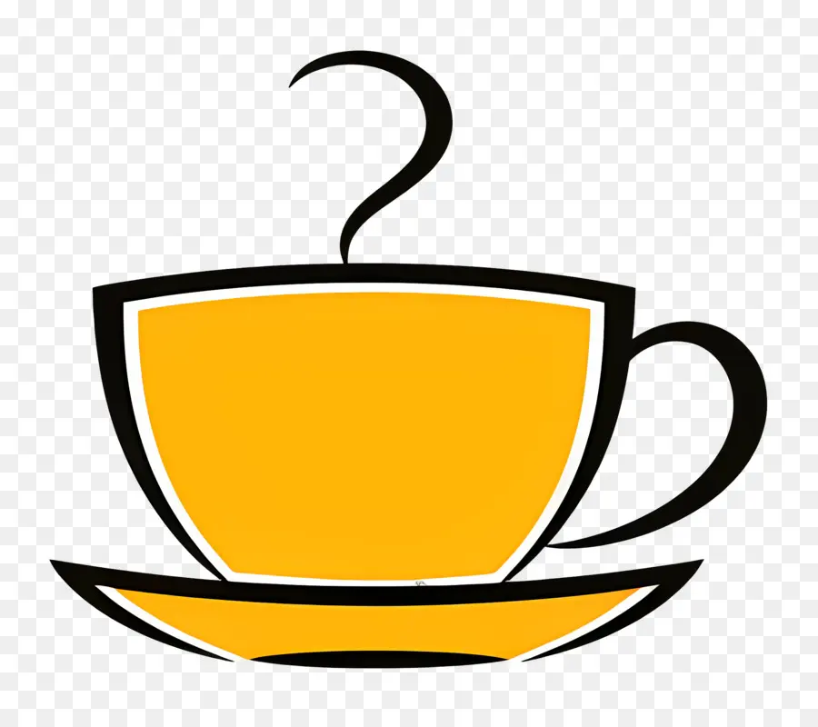 Logotipo Do Café，Copo Amarelo PNG