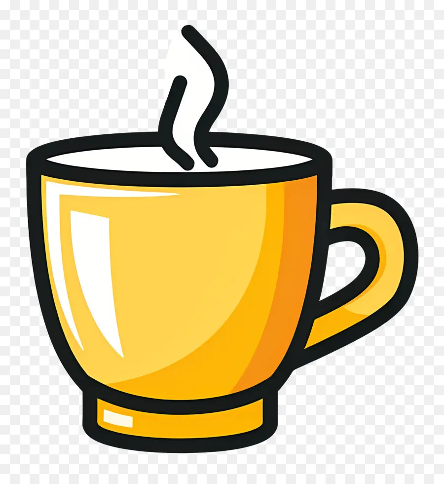 Logotipo Do Café，Copo Amarelo PNG