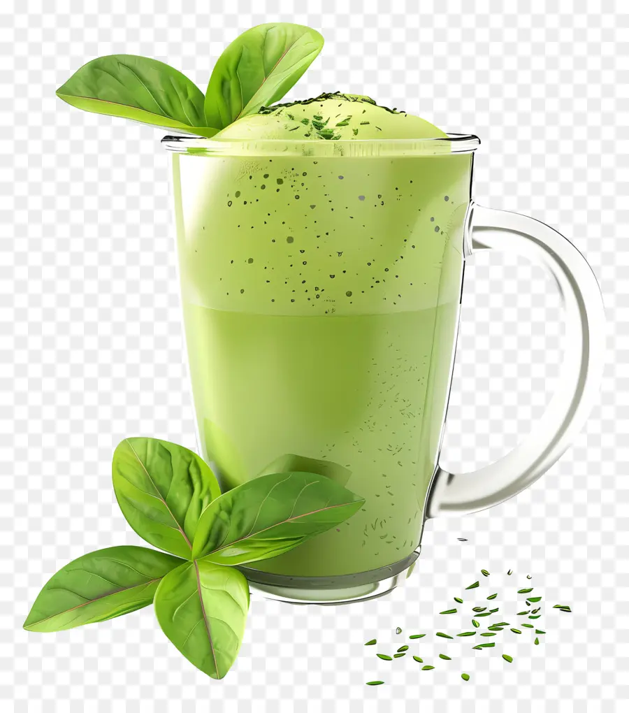 Chá Verde Matcha，Smoothie Verde PNG