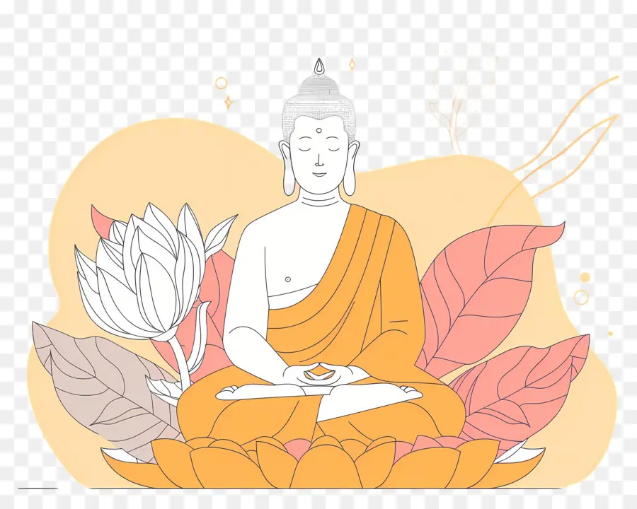 Feliz Dia，Ilustra O De Buda PNG