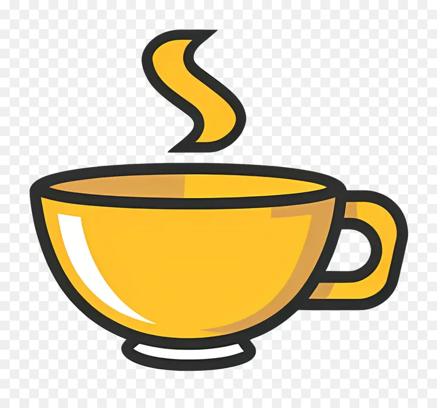 Logotipo Do Café，Copo Amarelo PNG