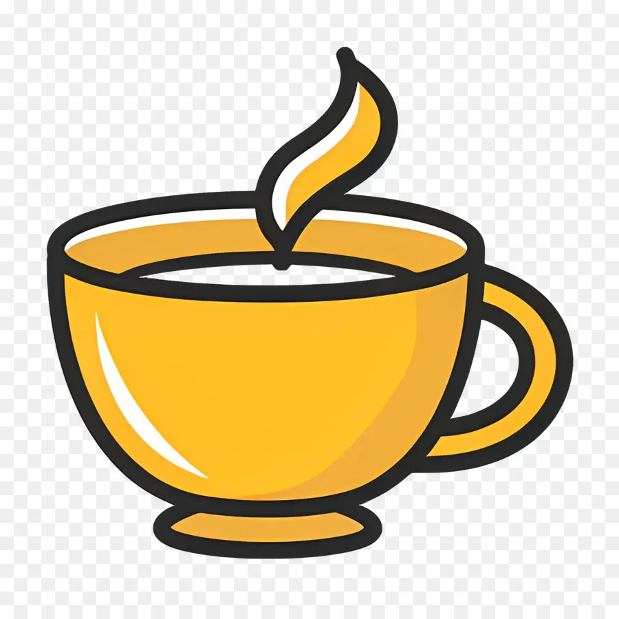 Logotipo Do Café，Copo Amarelo PNG