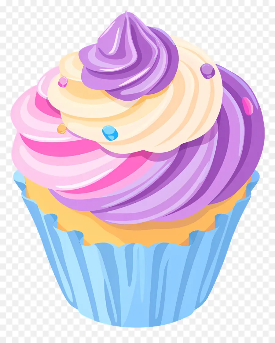 Cupcake Animado，Bolinho Colorido PNG