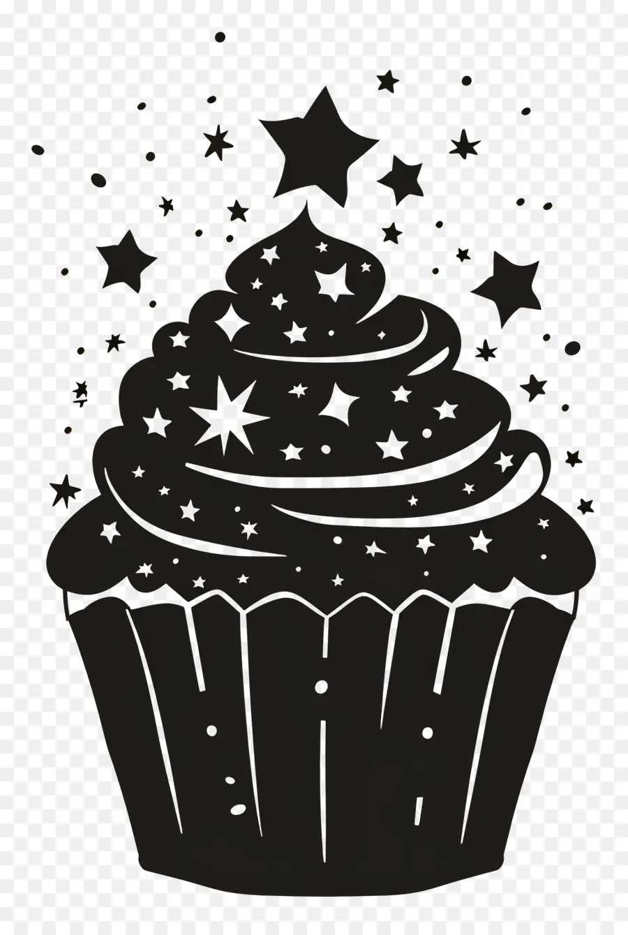 Silhueta De Cupcake，Bolinho PNG