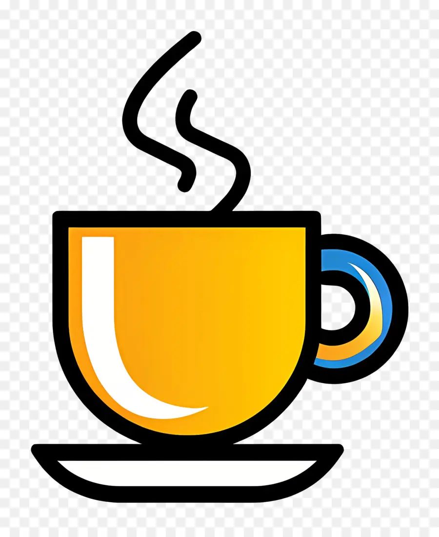 Logotipo Do Café，Copo Amarelo PNG