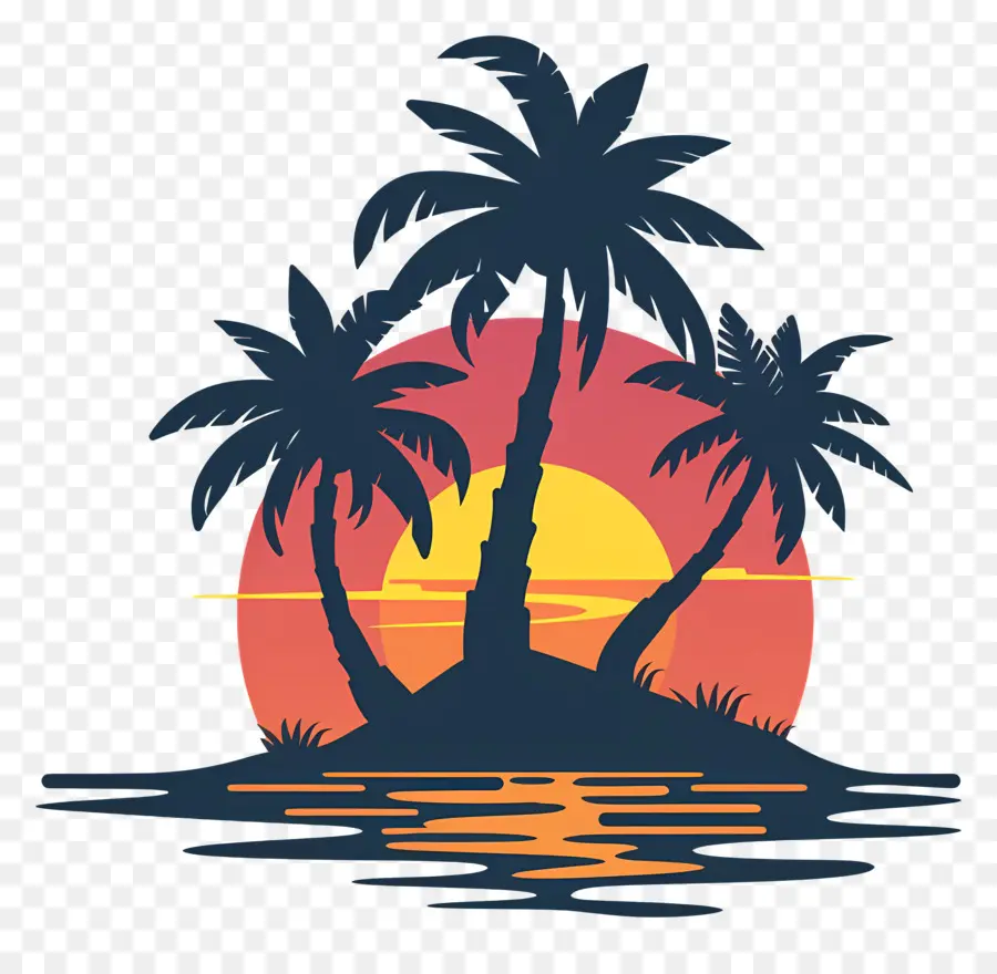 Logotipo Da Praia，Praia Do Pôr Do Sol PNG