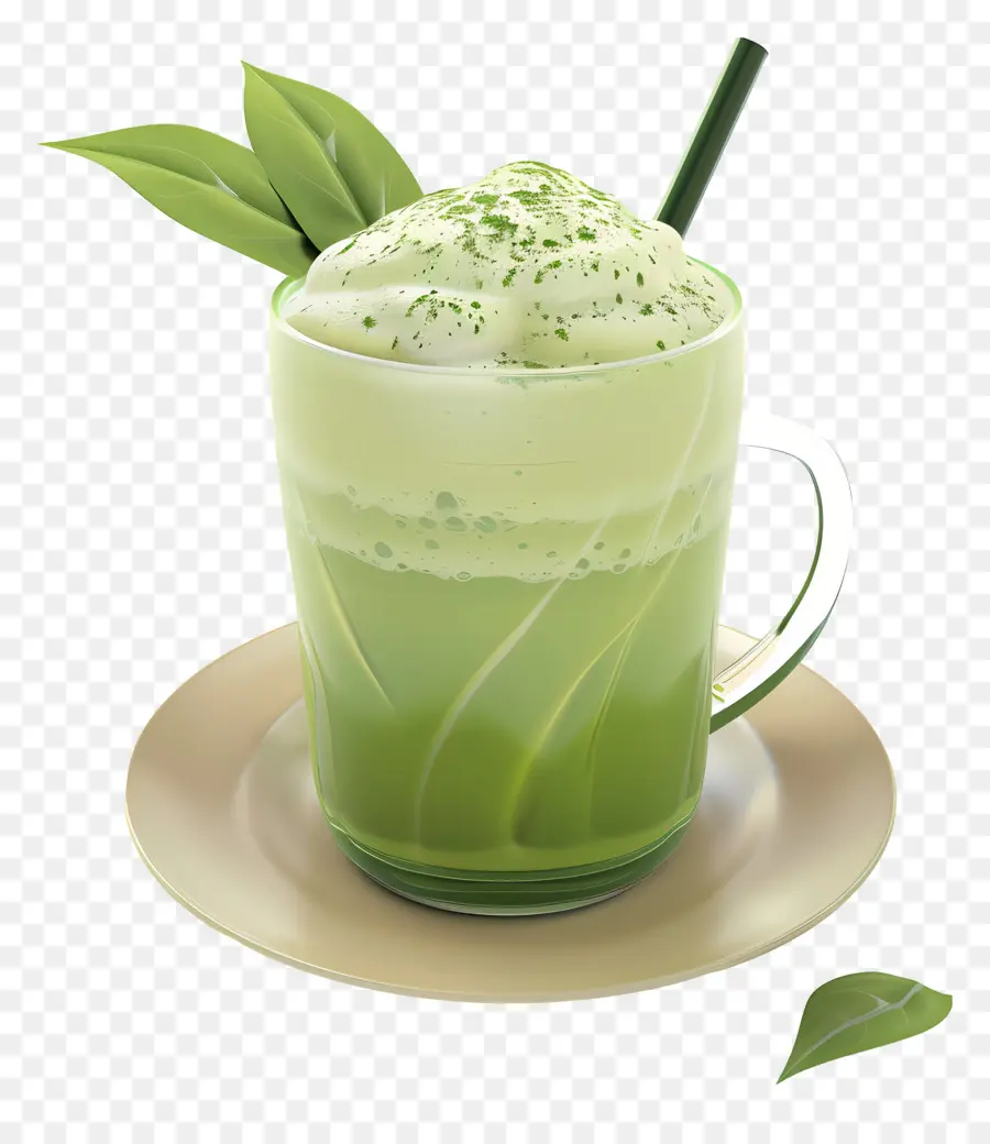 Chá Verde Matcha，Smoothie Verde PNG