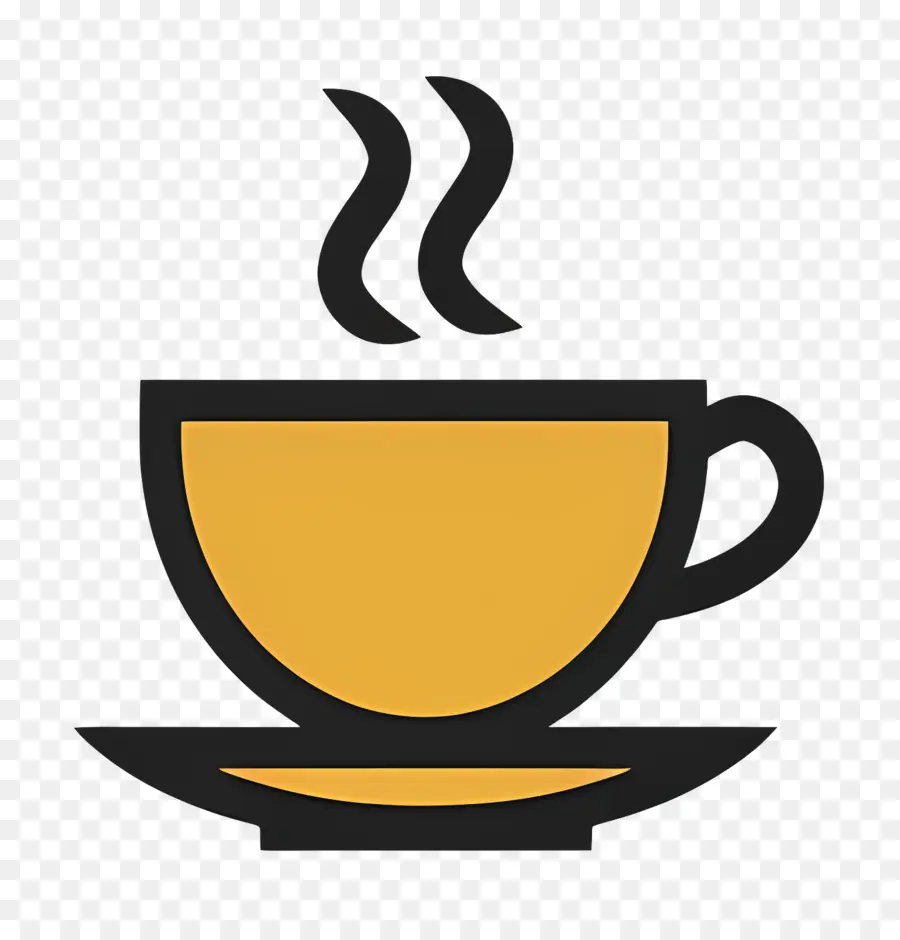 Logotipo Do Café，Copo Amarelo PNG