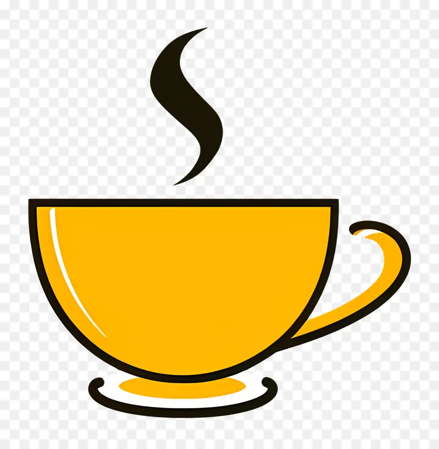 Logotipo Do Café，Copo Amarelo PNG