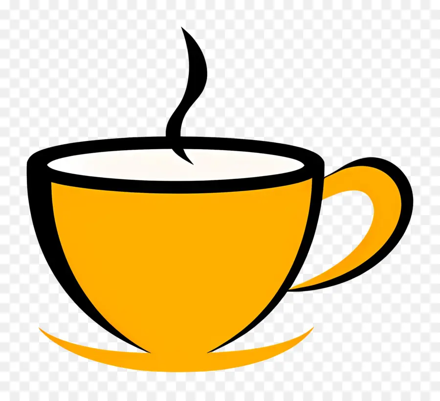 Logotipo Do Café，Copo Amarelo PNG