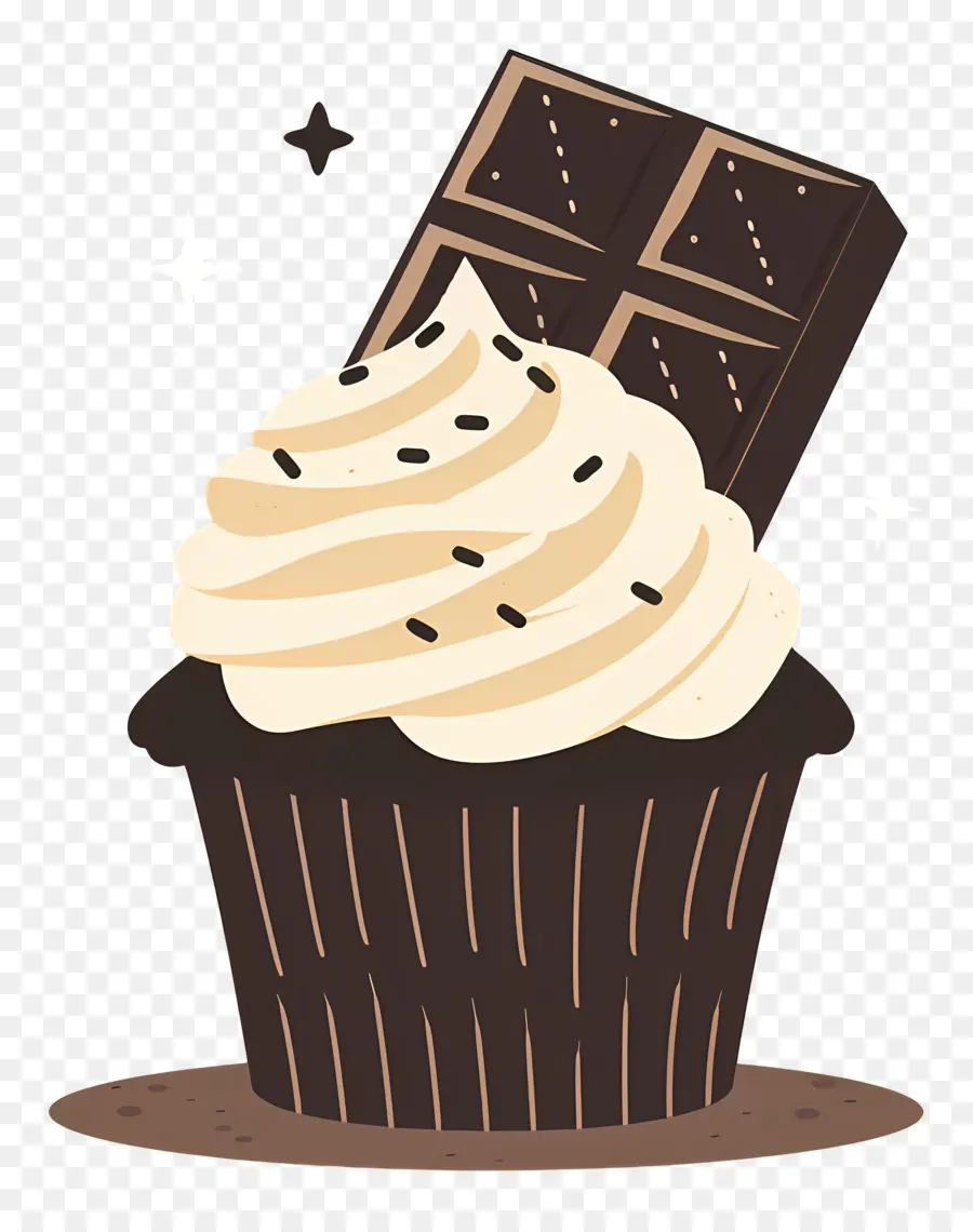 Silhueta De Cupcake，Bolinho De Chocolate PNG