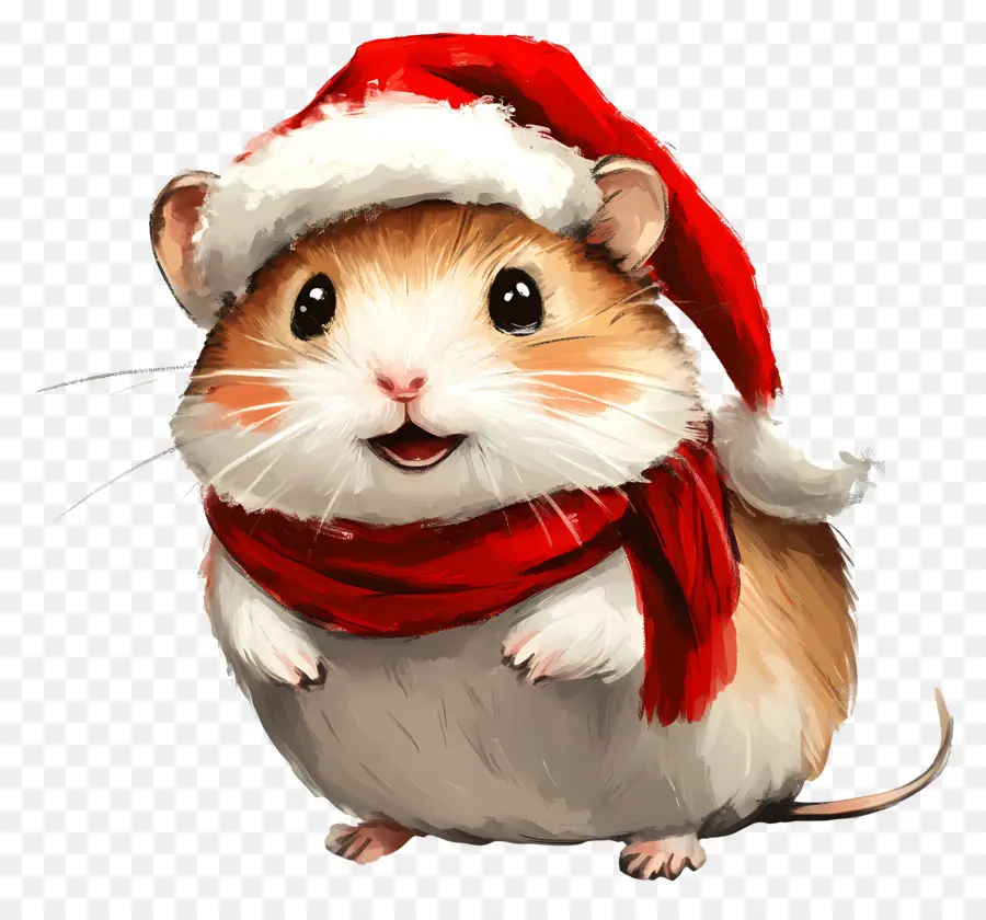 Hamster De Natal，Hamster Em Roupas De Inverno PNG